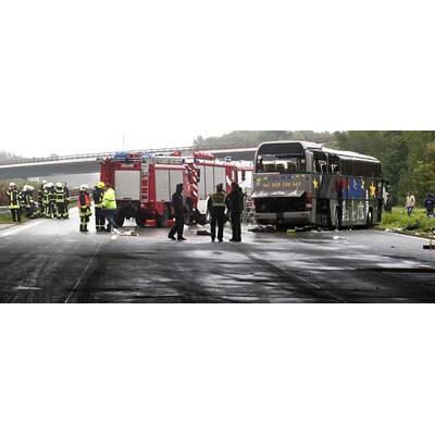 Busunfall nahe Berlin