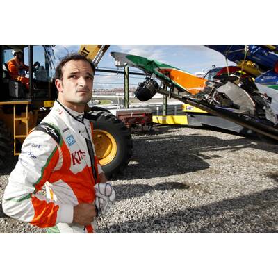 Horror-Crash: Massa räumt Liuzzi ab