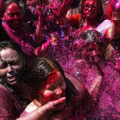 Buntes Treiben in Indien