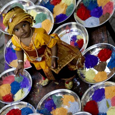 Buntes Treiben in Indien
