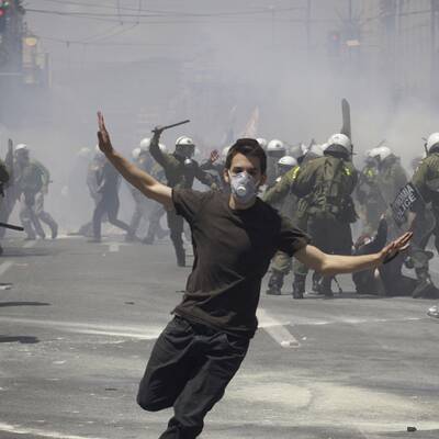 Ausschreitungen bei Streik in Athen