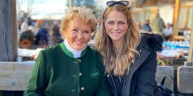 Rosi Schipflinger mit Prinzessin Madeleine von Schweden