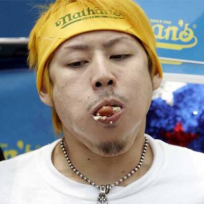 Hot Dog Wettkampf in den USA