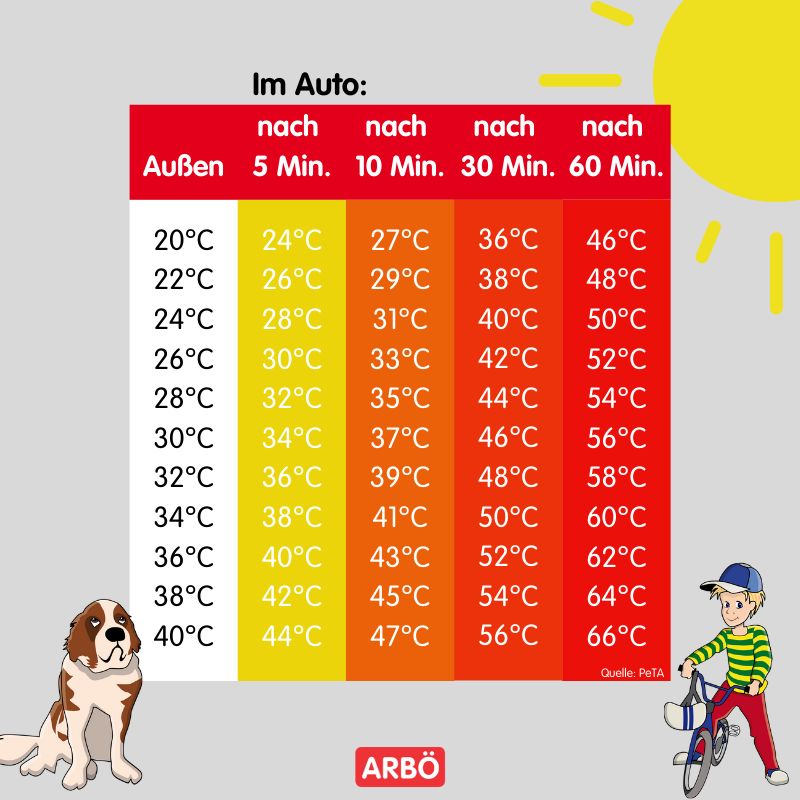 So schnell heizt sich ein Auto in der Sonne auf