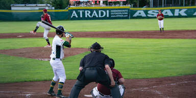 Spielszene Baseball ASAK Athletics gegen Feldkirch Cardinals