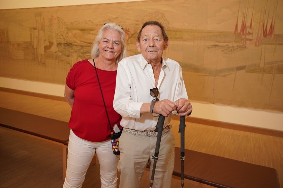 Wolfgang Ambros kam mit Gattin Uta Schäfauer. 