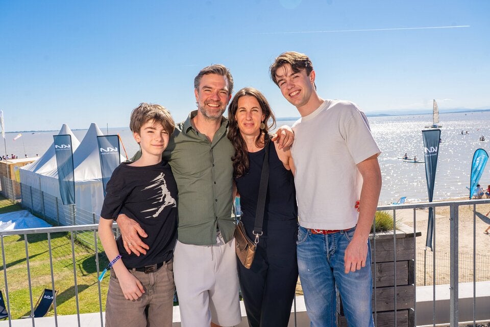 Jakob Seeböck mit Ehefrau Michaela und Söhnen Sebastian und Valentin