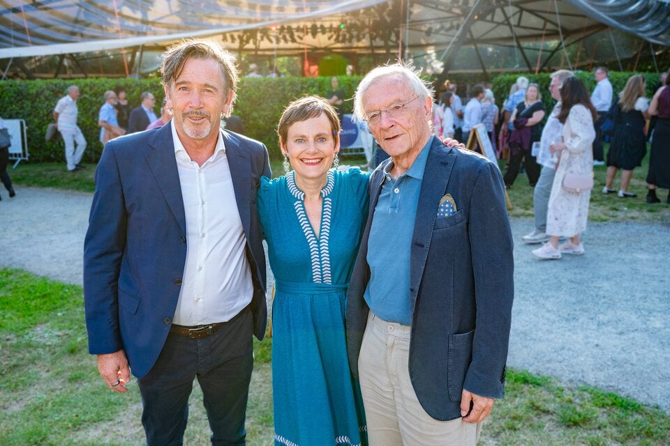 Nina Blum mit Ehemann Martin (links) und Vater Wolfgang Schüssel.