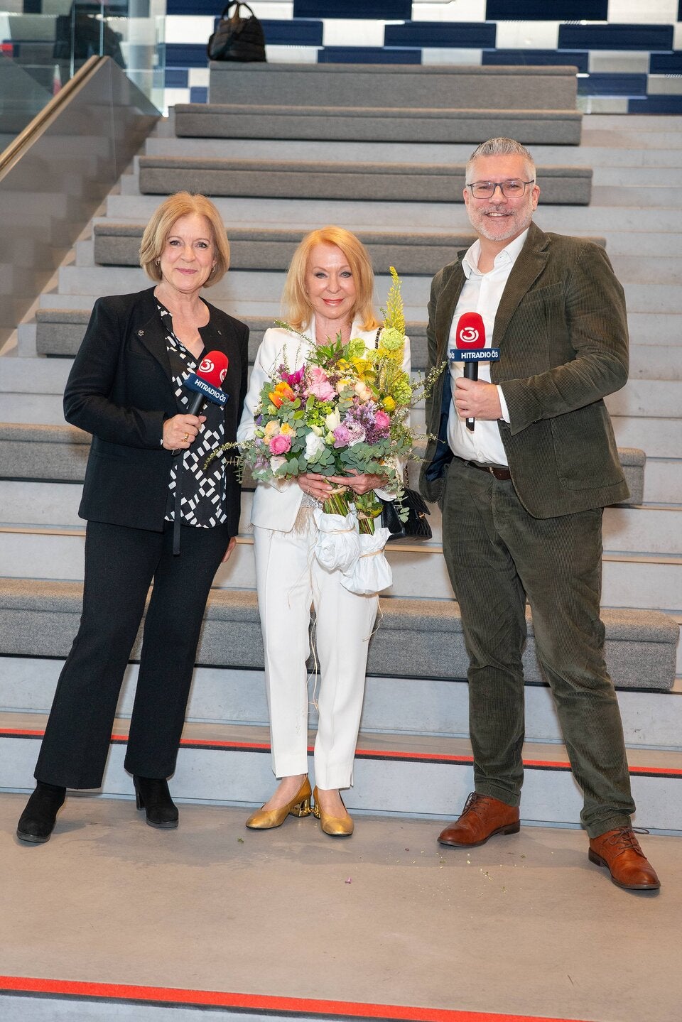 Ingrid Thurnher, Gerda Rogers und Ö3-Chef Michael Pauser.