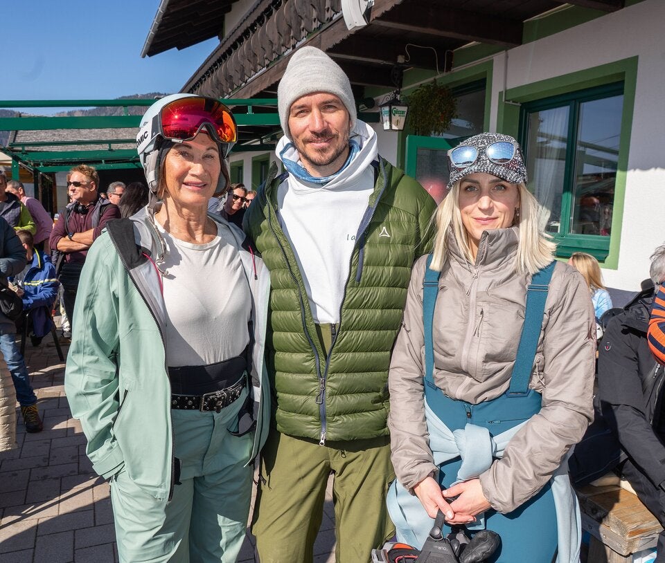 Katharina Gutensohn, Felix Neureuther und Eva-Maria Brem. 