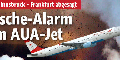 Asche-Alarm im AUA-Flieger