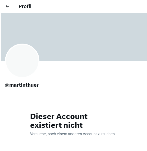 Martin Thür deaktiviert Account