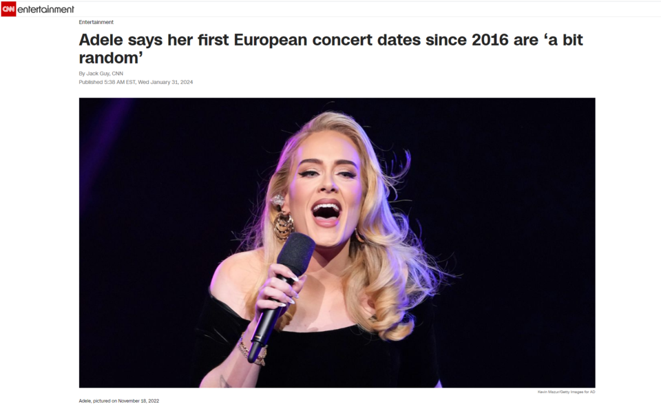 Adele: weltweiter Hype um Europa-Comeback für Austro-Veranstalter