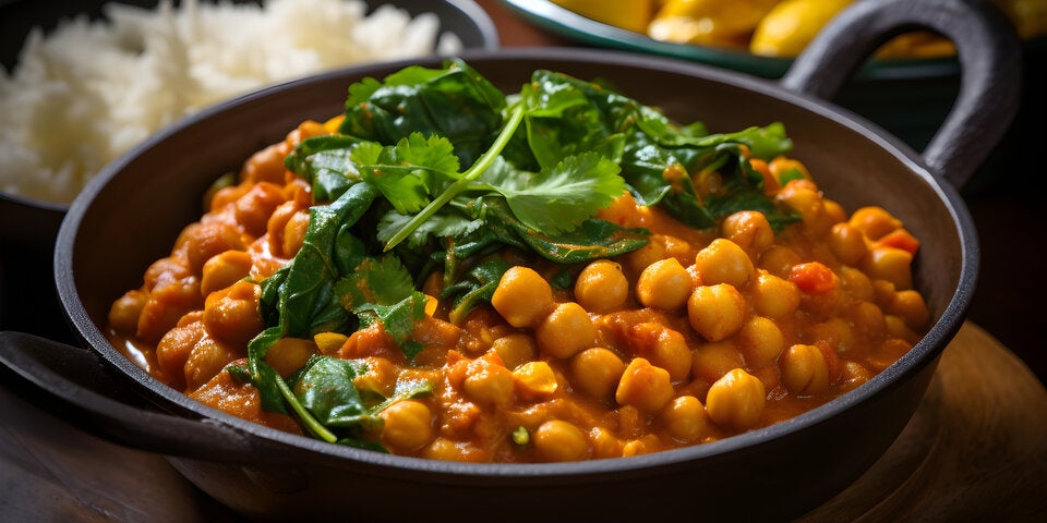 Knuspriger Kichererbseneintopf.
