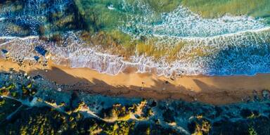 Aerial view Riviera Beach Malta