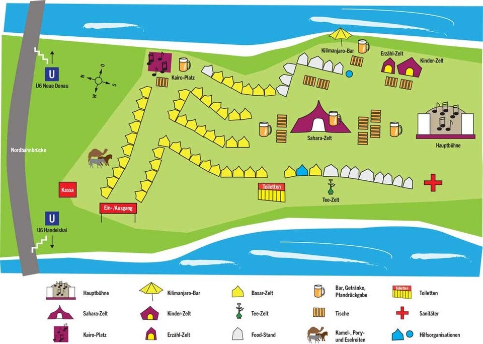 Afrika Tage Geländeplan