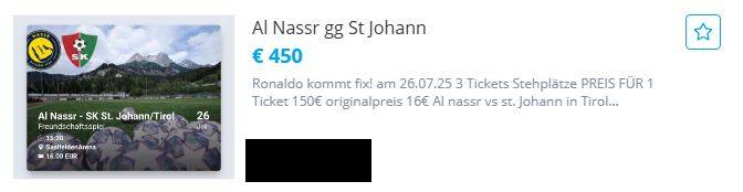 Ticket-Wahnsinn: 450 € für CR7-Show in Salzburg