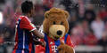 Bayern-Maskottchen gratuliert Alaba