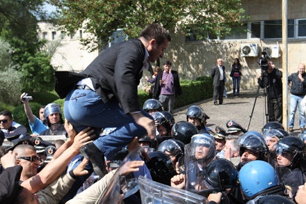 Albanien Protest Wahlen Tirana