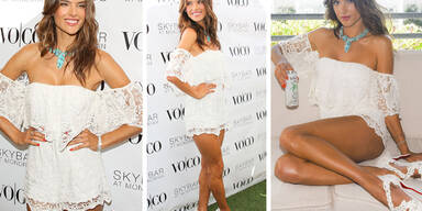 Alessandra Ambrosios heißer Spitzenlook