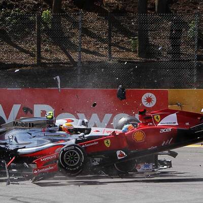 Schockunfall in der ersten Kurve