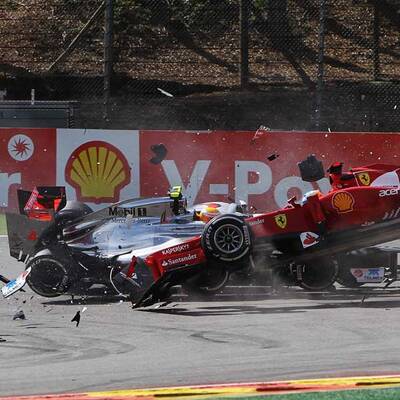 Schockunfall in der ersten Kurve