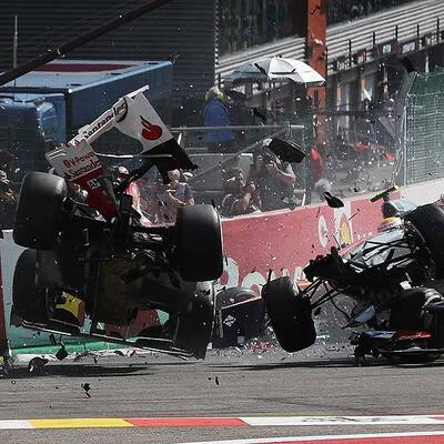 Schockunfall in der ersten Kurve