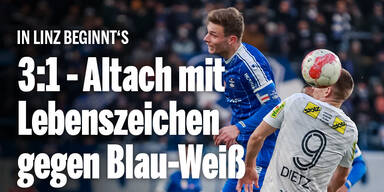 3:1 - Altach mit Lebenszeichen gegen Blau-Weiß