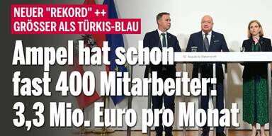 Ampel hat schon fast 400 Mitarbeiter: 3,3 Mio. Euro pro Monat