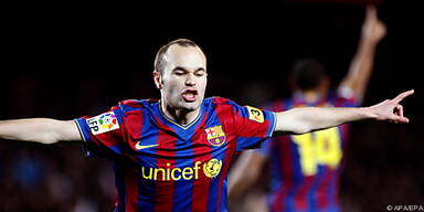 Andres Iniesta sorgte f&uuml;r das 1:0