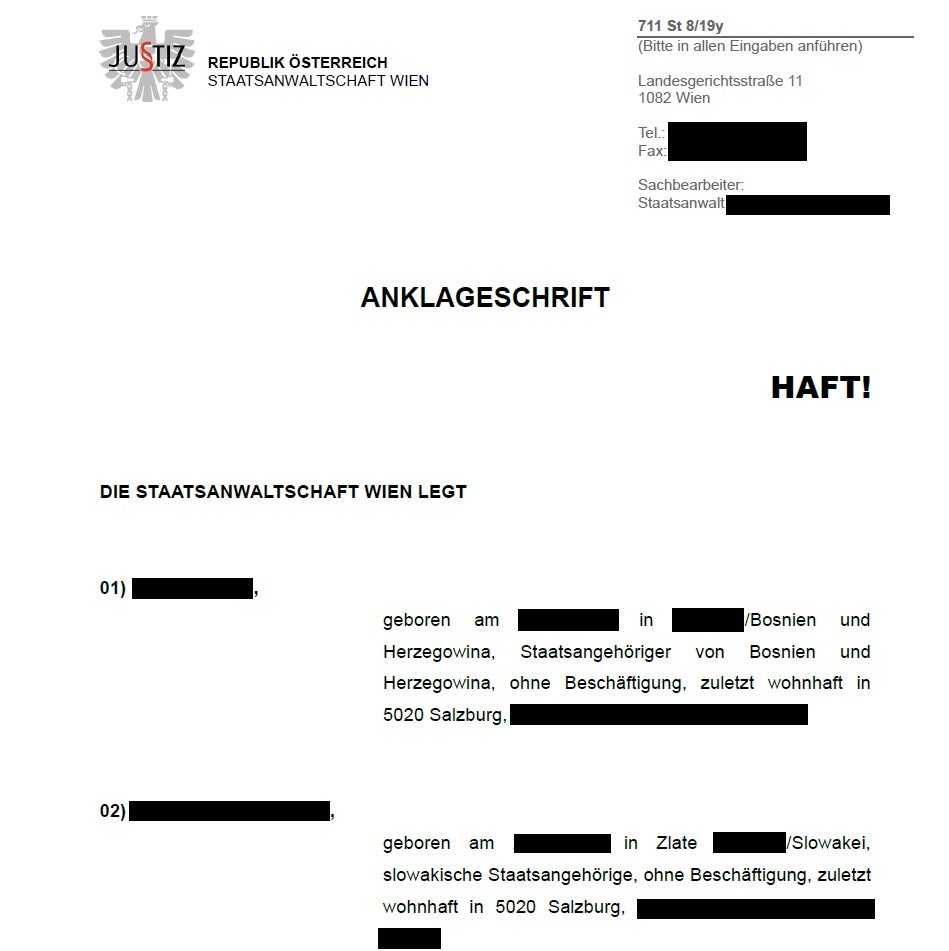 Anklageschrift Ibiza-Gate