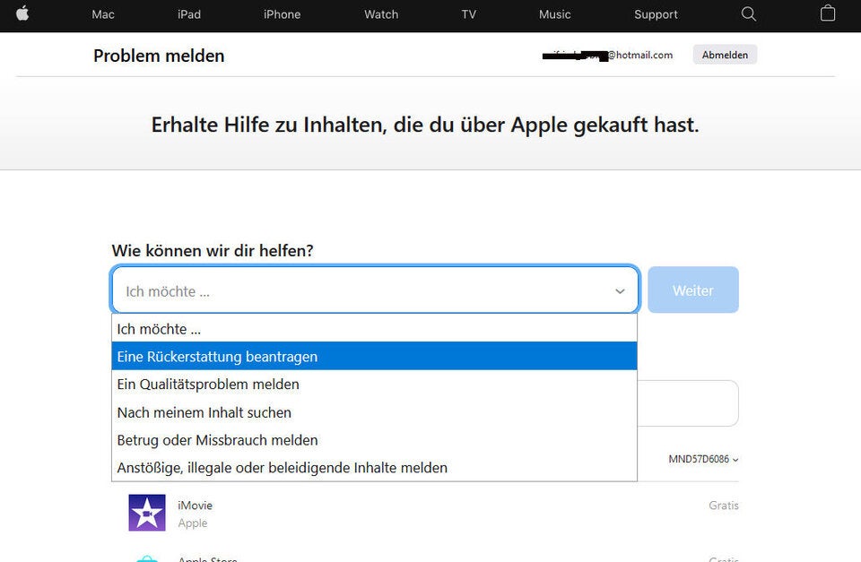 Apple App Store: Geld für gekaufte Apps, Filme & Co zurückholen