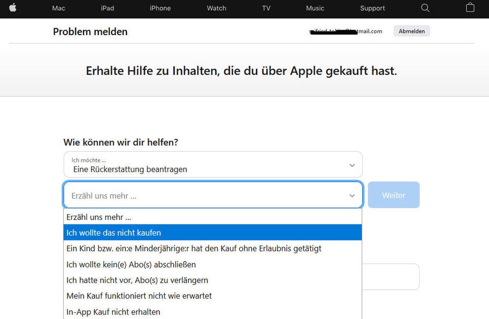 Apple App Store: Geld für gekaufte Apps, Filme & Co zurückholen