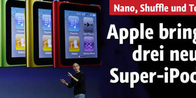 Steve Jobs zeigt 3 neue Super-iPods
