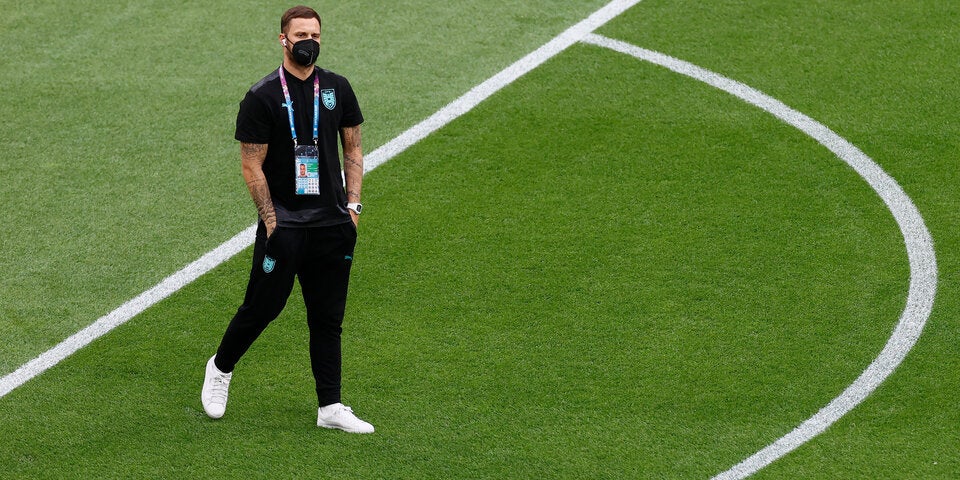 Marko Arnautovic auf dem Rasen der Johan Cruyff Arena