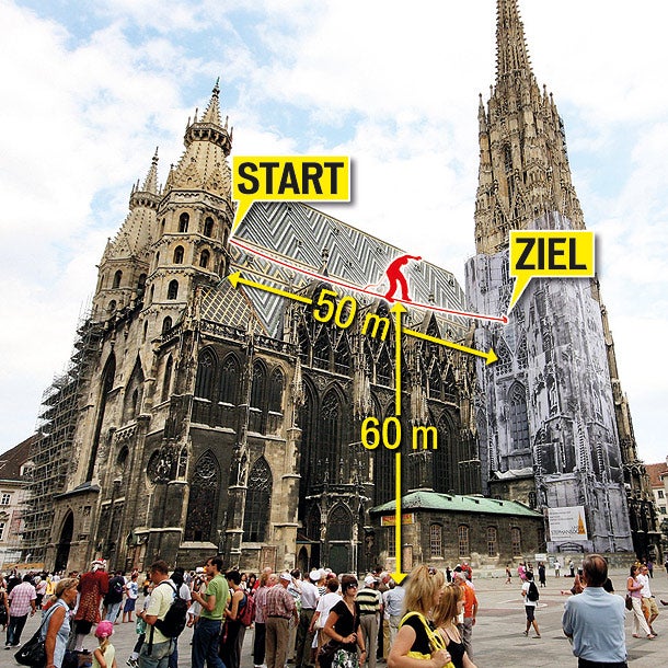 Slackline Stephansdom