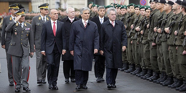 Faymann, Spindelegger, Häupl, Fischer / Angelobung