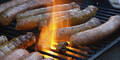 Glühende Kohlen Grillwürstel Griller grillen