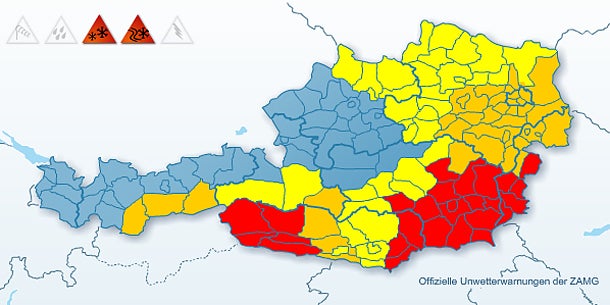 Eisregen und Glatteis lähmen Österreich