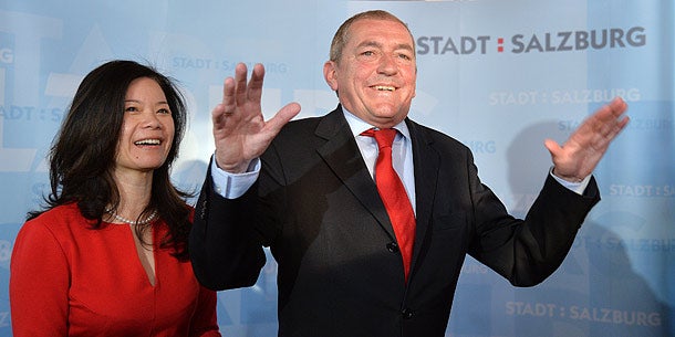 Bürgermeister Heinz Schaden (r.) und seine Frau Jianzhen 