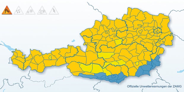 130-km/h-Sturm fegte über Österreich