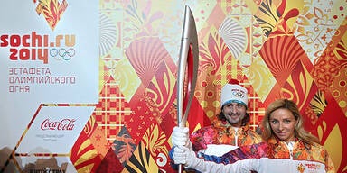 Olympische Fackel fliegt ins Weltall