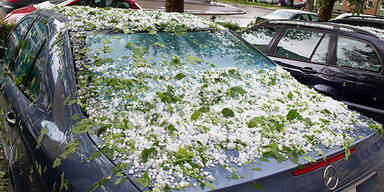 Unwetter und Hagel über Österreich