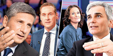 Spindelegger Strache Glawischnig Faymann