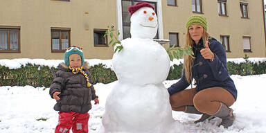 Das ist der erste Schneemann der Saison