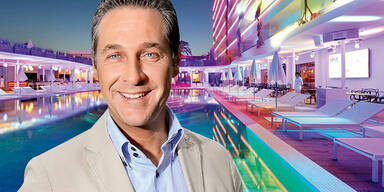 Strache urlaub Ibiza Hotel Ushuaia