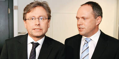 ORF-Generaldirektor Alexander Wrabetz (L.) und der  Kaufm&auml;nnische Direktor des ORF Richard Grasl