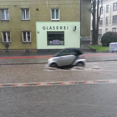 Überschwemmung in Döbling