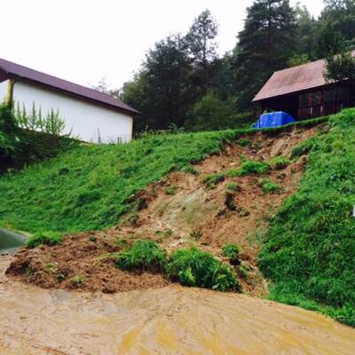 Hangrutschung in der Klausen
