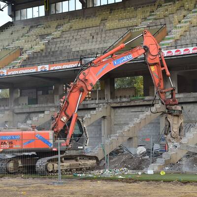 Hier wird das Hanappi-Stadion abgerissen